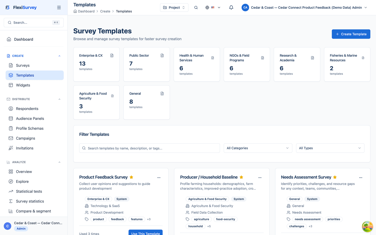 Template gallery: start from one, save your own back