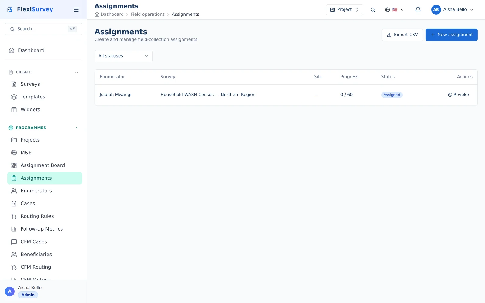 Track every assignment
