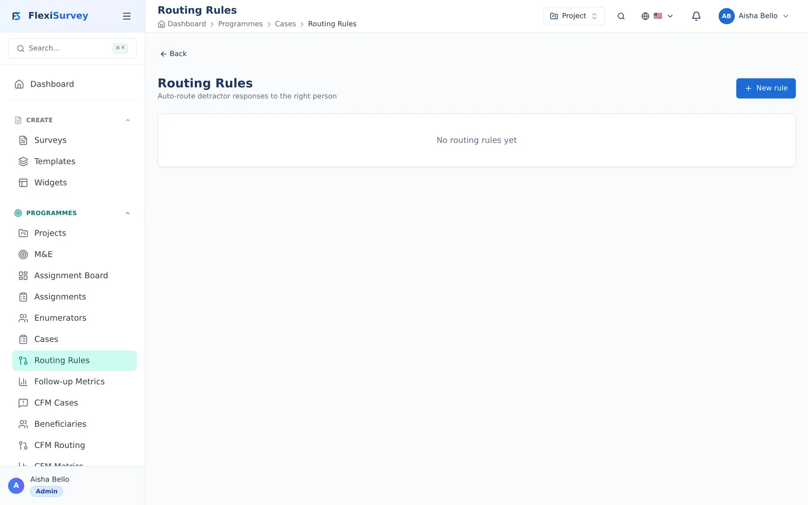 Routing rules